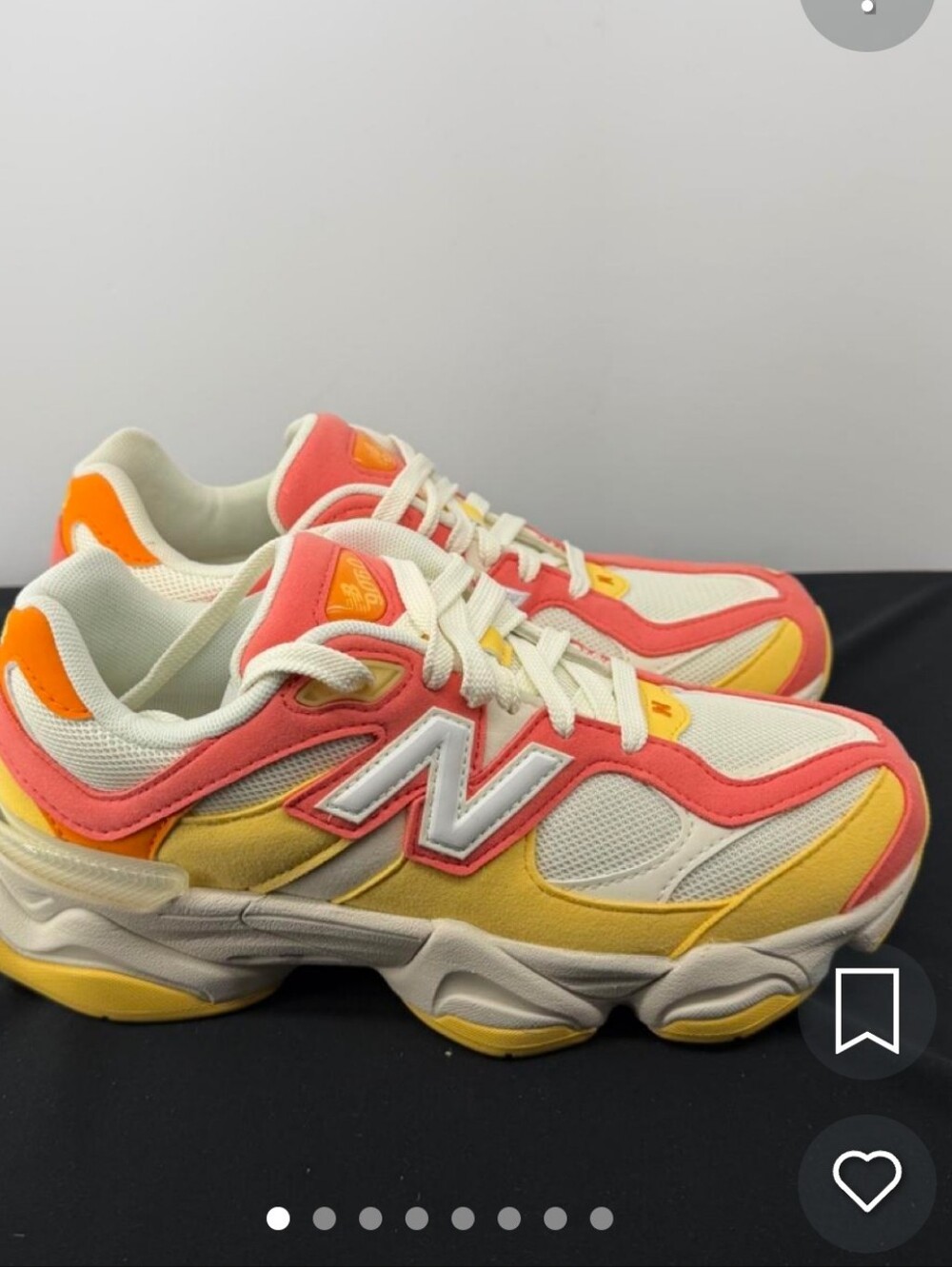 New Balance Women’s Coral, Yellow & Cream Chunky Runner Sneakers